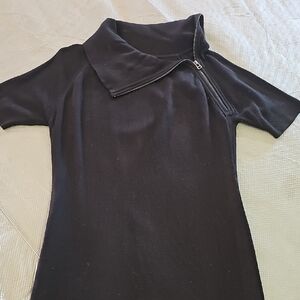 Calvin Klein Black Short Sleeve Knit Sweater Dress Size XL